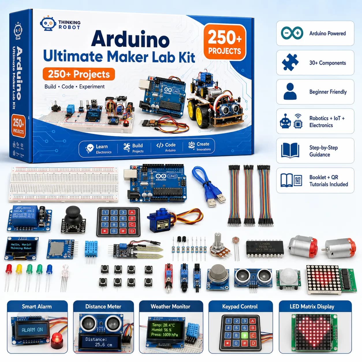 Arduino Ultimate Starter Lab | Thinking Robot Complete Beginner Pack
