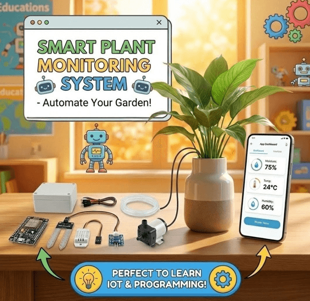 Smart Plant Monitoring and Watering Kit | ESP8266 Automated Gardening System
