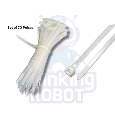 70-Piece Cable Zip Tie All Sizes Set - 4 Sizes