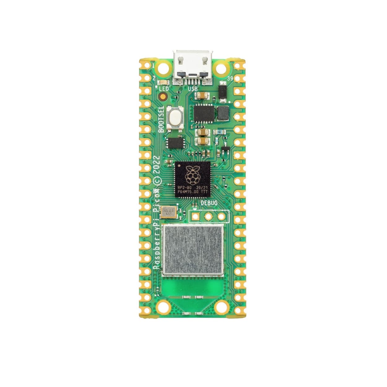 Raspberry Pi Pico W (RP2040 with Wi-Fi & Bluetooth) - Pre-Soldered Headers